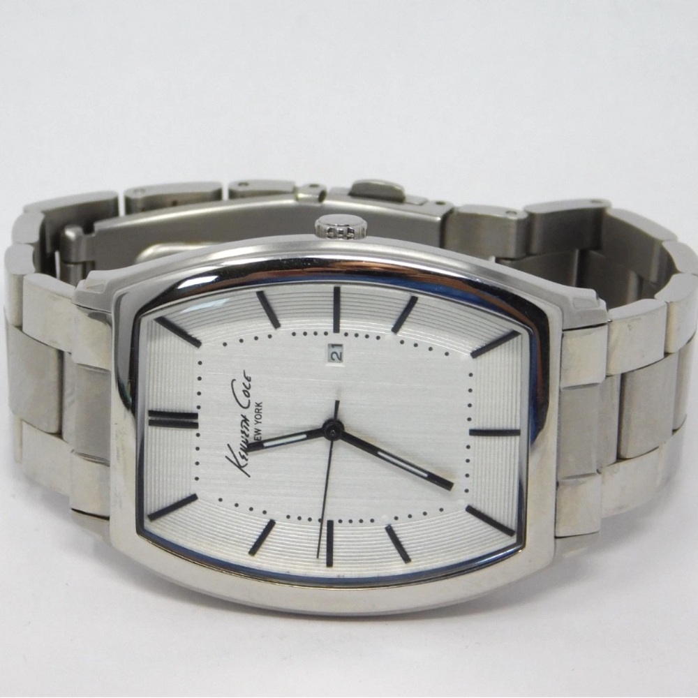 Kenneth Cole Men's Watch New York Stainless Steel Date Rectangle KC 3896 a126-11